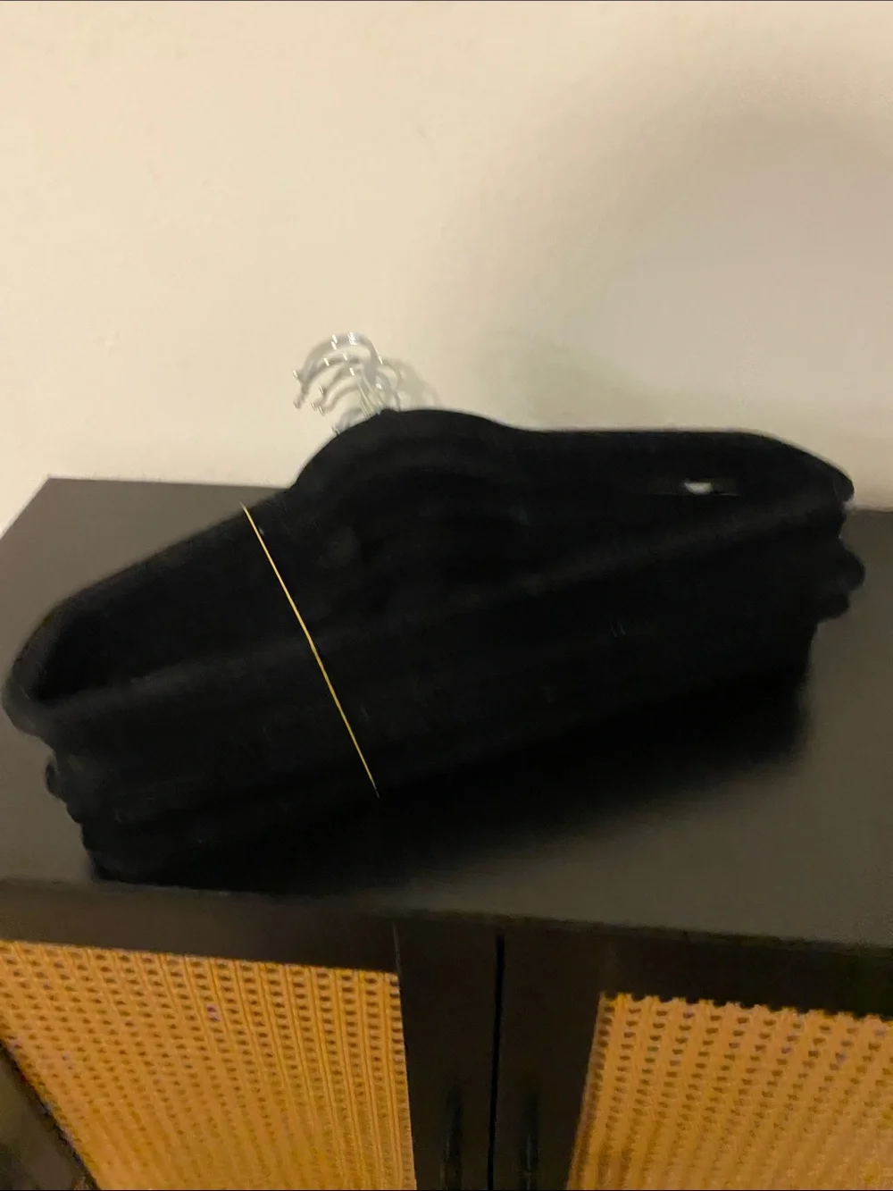 24 pieces black velvet hangers